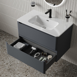 Тумба с умывальником IDDIS Edifice, подвесная, 80 см, темно-серый, EDI80D0i95K