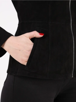 Куртка демисезонная замшевая двухсторонняя с капюшоном