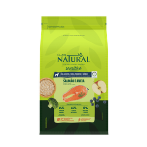 Guabi Natural Dog SENSITIVE cухой корм для взрослых собак мелких и средних пород с чувствительным пищеварением лосось и овес