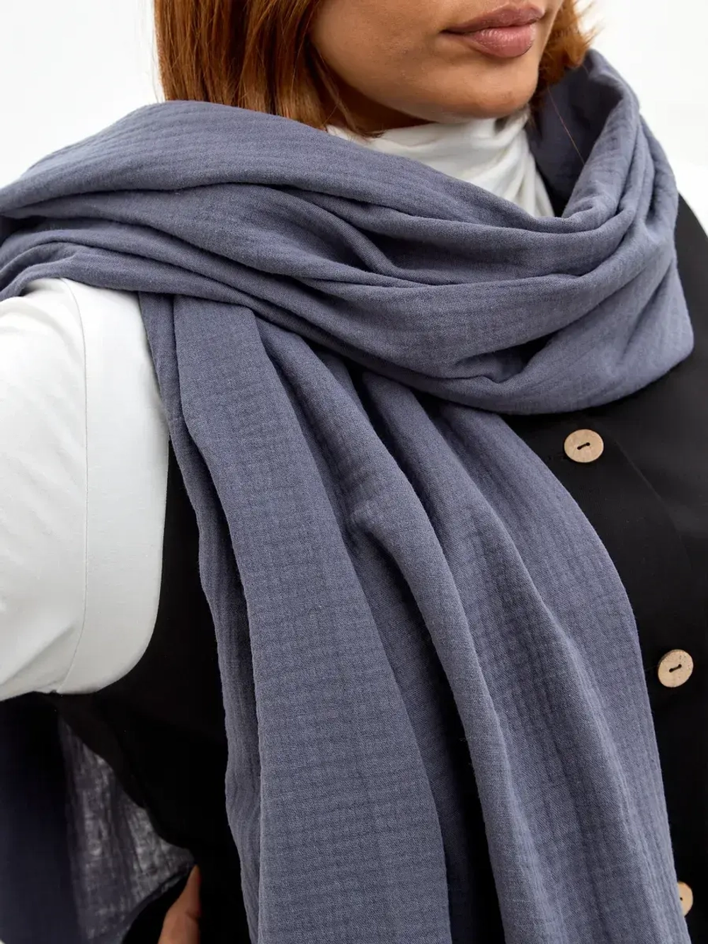 Шарф палантин из муслина