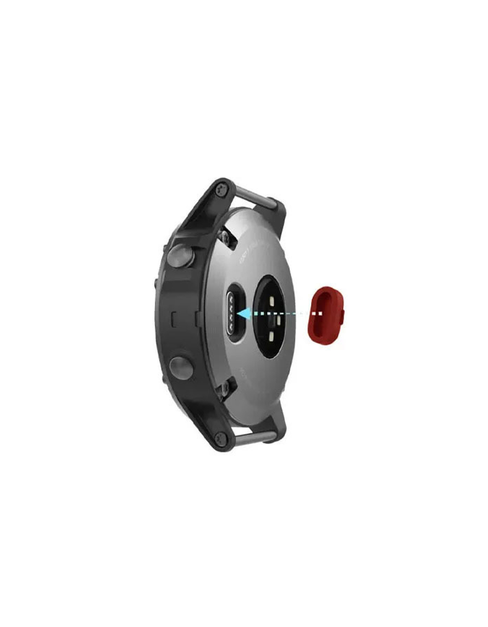 Защитная заглушка зарядного отверстия часов Garmin Fenix, Forerunner, Instinct, Venu, Vivoactive и др. (красная)
