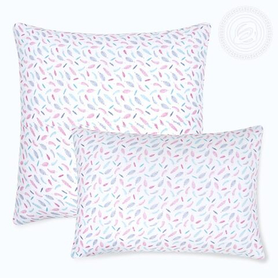 Трикотажные наволочки на молнии 70*70 Перышко 258 АРТПОСТЕЛЬ