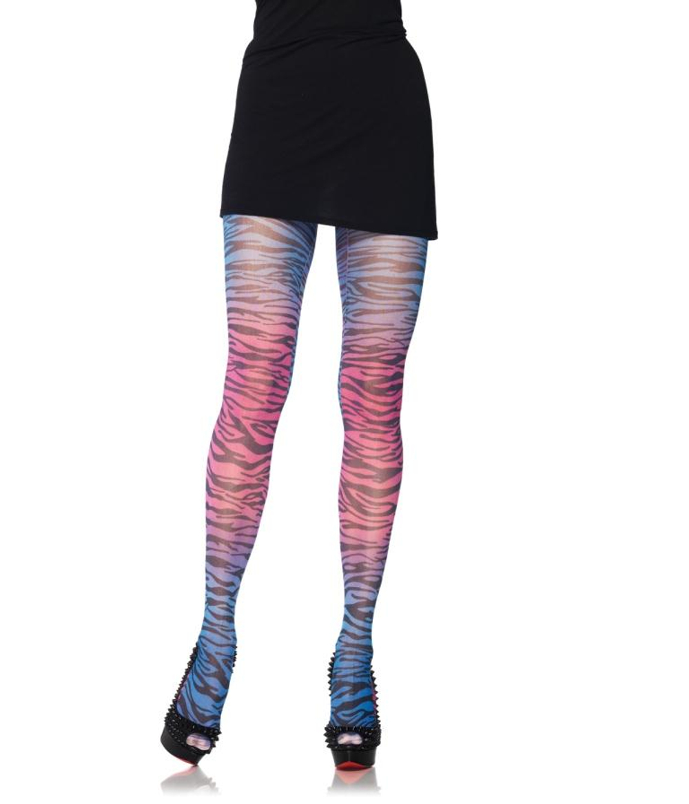 Колготки с радужным узором зебры (Размер: S-M-L) (Цвет: зебра)