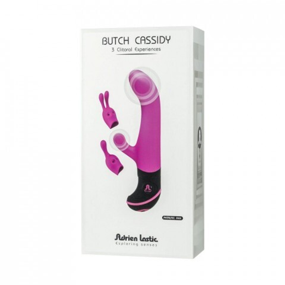 Вибратор-кролик с насадками Butch Cassidy от Adrien Lastic (17,8 *3,6 см.)