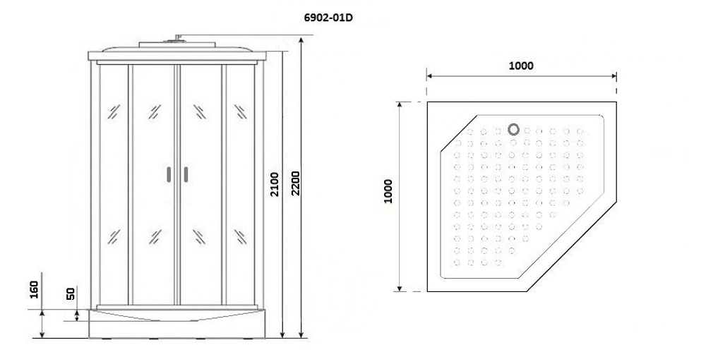 Душевая кабина Niagara Premium NG-6902-01D BLACK