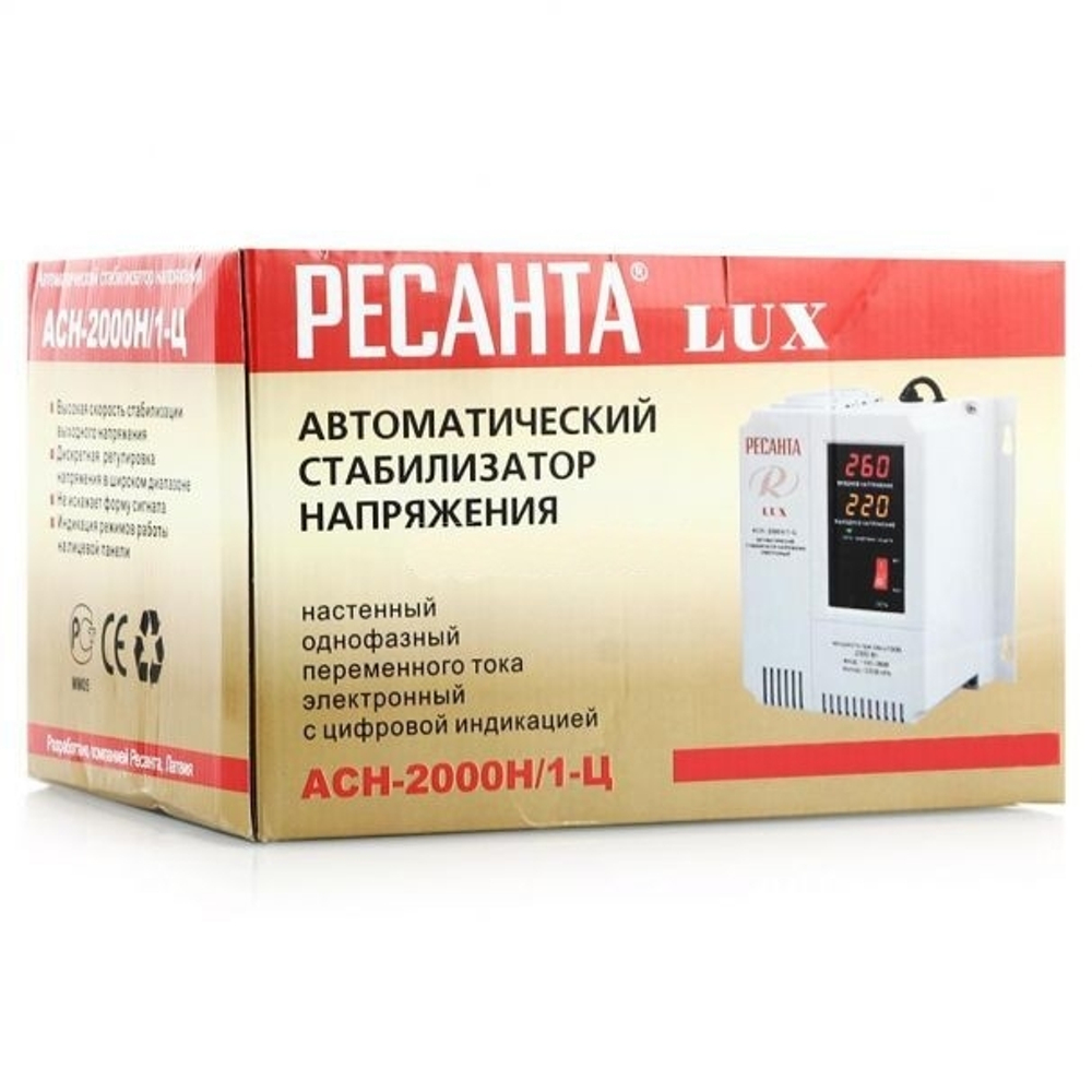 Стабилизатор напряжения Ресанта Lux АСН-2000 Н/1-Ц