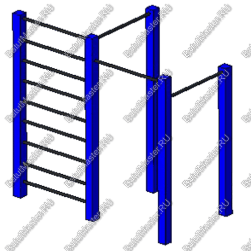 ТУРНИК ТРОЙНОЙ СО ШВЕДСКОЙ СТЕНКОЙ