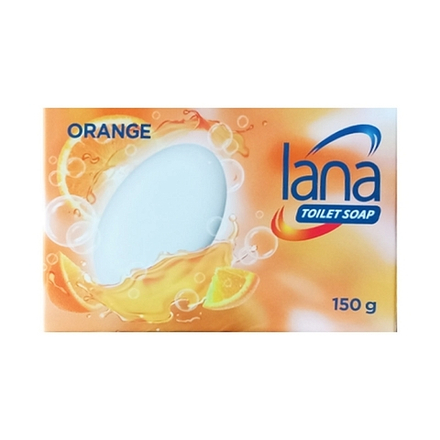 Мыло 150г туалетное увлажняющее "lana" "Цитрусовый фреш"(мандарин и сливки),карт.коробка 1/60