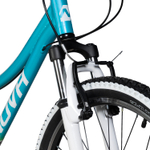 Велосипед 24" NOVATRACK KATRINA р.10" 7 ск. алюм., V-Brake, салатовый-голубой