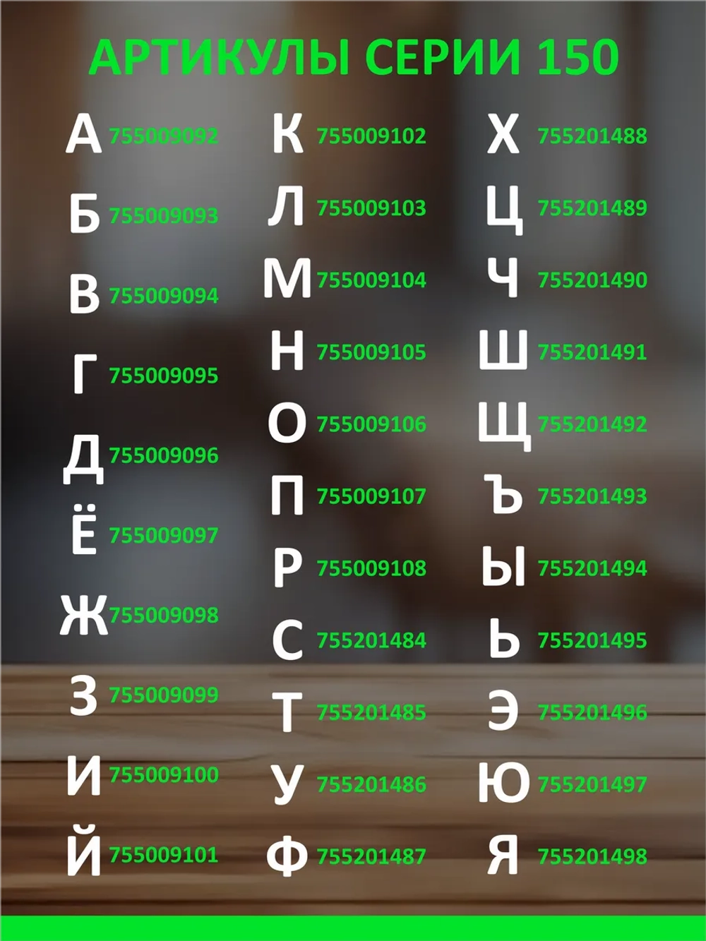 Буквы из пластика на стену