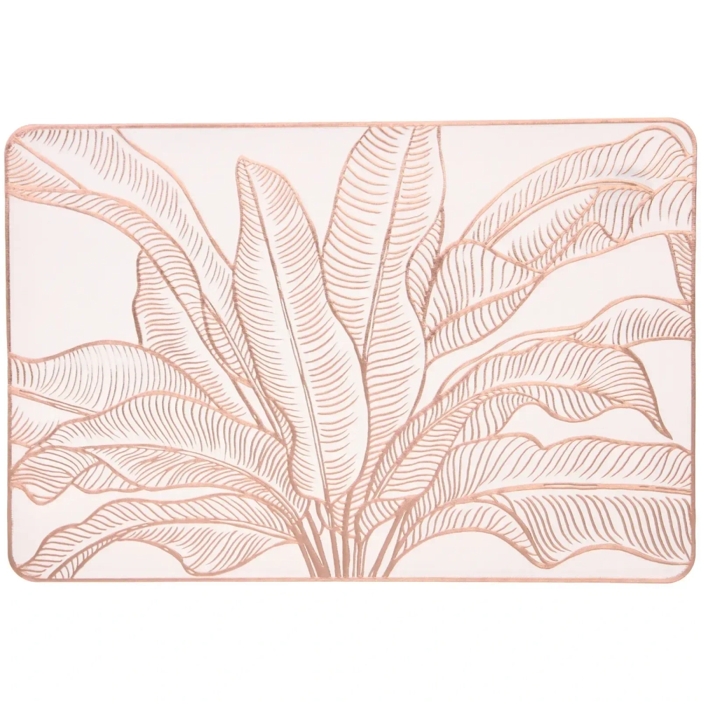 Салфетка на стол 30*45см «Папоротник» розовое золото