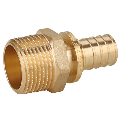 Переходник Gappo с наружной резьбой латунный 16-R 3/4"