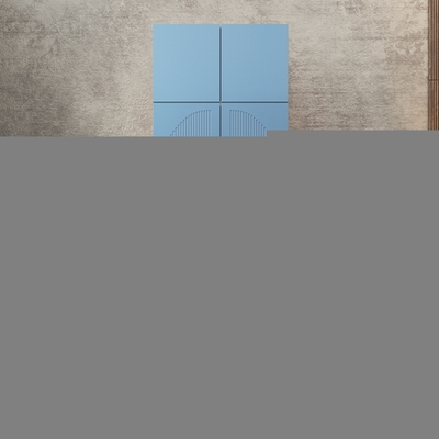 Шкаф Агератум МДФ двухсекционный с антресолью в синей эмали - Дуб молочный 8622  80*50*240