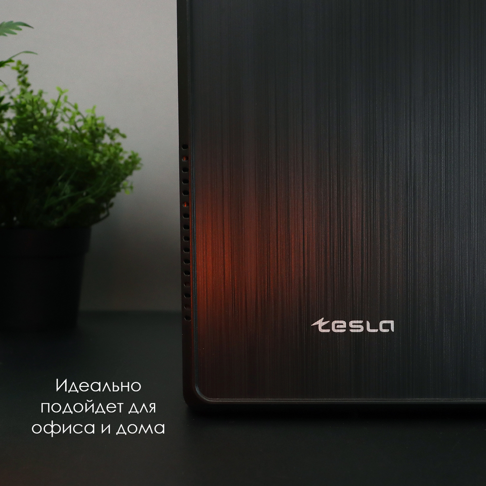 Корпус TESLA 1703BM, БП:450W, mATX, чёрный, 2xUSB2 (TSL-1703-450W-BM)
