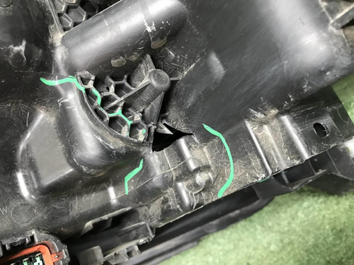 Битая Фара правая Nissan Qashqai 2 j11 (17-23) LED