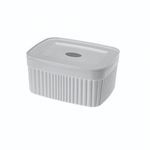 Лоток с крышкой "velvet", 150х115х70 мм, 0,9л (светло-серый флэк)