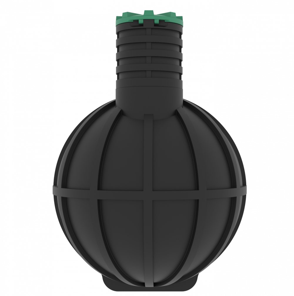 Септик переливной Мультпласт Профи М20 S 20000 л. горизонтальный / 8000 л. в сутки / до 40 чел. / самотечный сброс (5580x2400x2400см;1 016кг;черный) - арт.552049