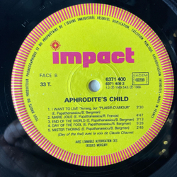 Винтажная виниловая пластинка LP Aphrodite's Child (Франция 1976)