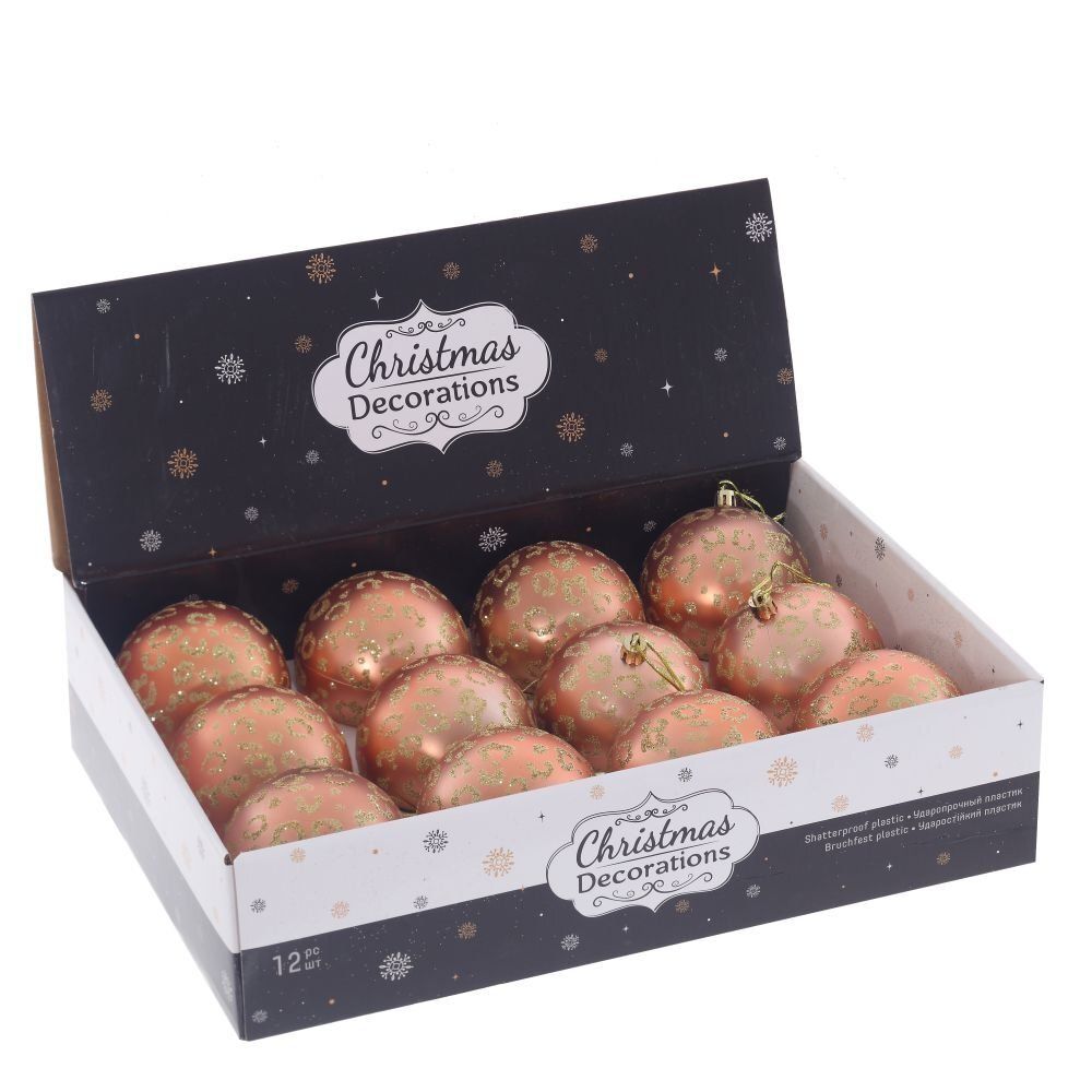 GAEM Набор из 12шт Украшение новогоднее "Шар", D 8 см, L35 W27 H9 см