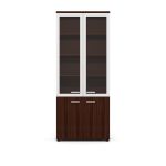 Шкаф для документов Премьер со стеклом (двери верх мдф со стеклом)