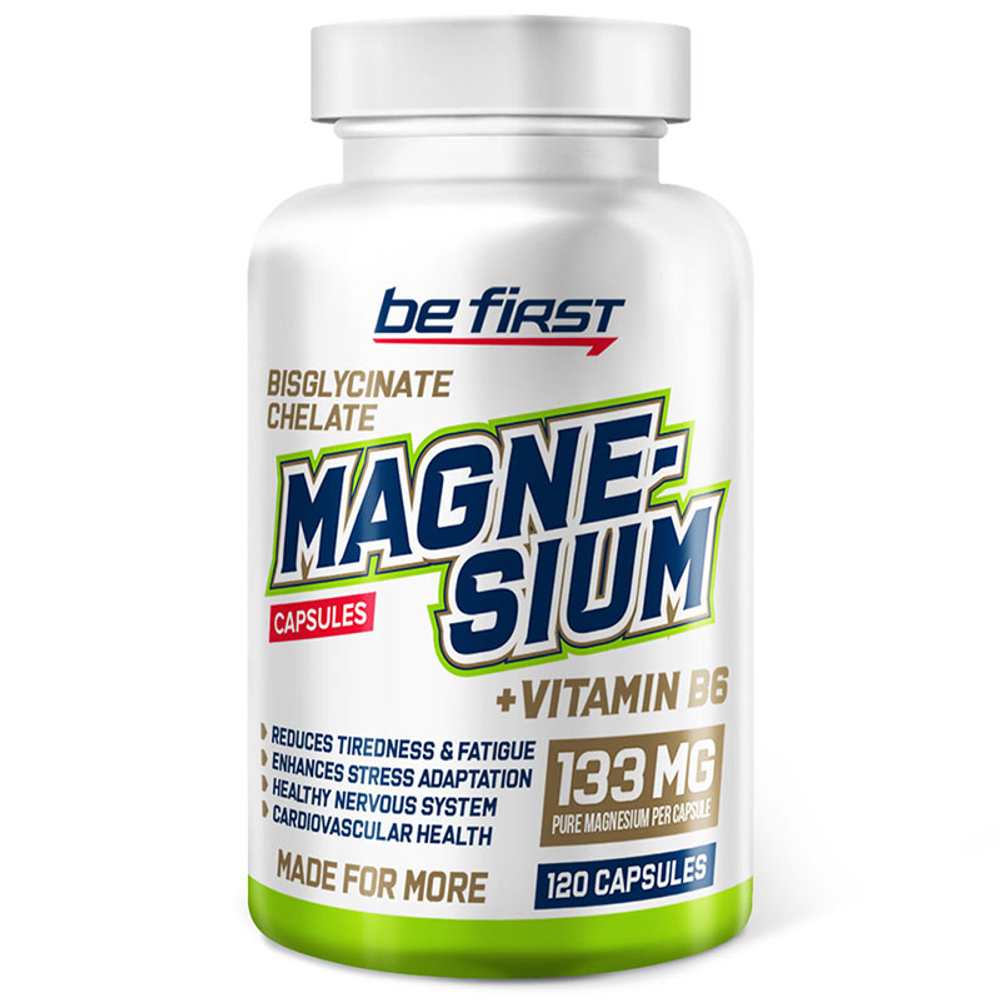 Be First Magnesium Chelate + B6 (120 капс.)