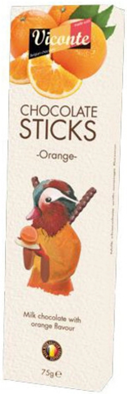 Шоколад Виконте Палочки из молочного шоколада со вкусом апельсина / Viconte Milk Chocolate Sticks Orange 75г
