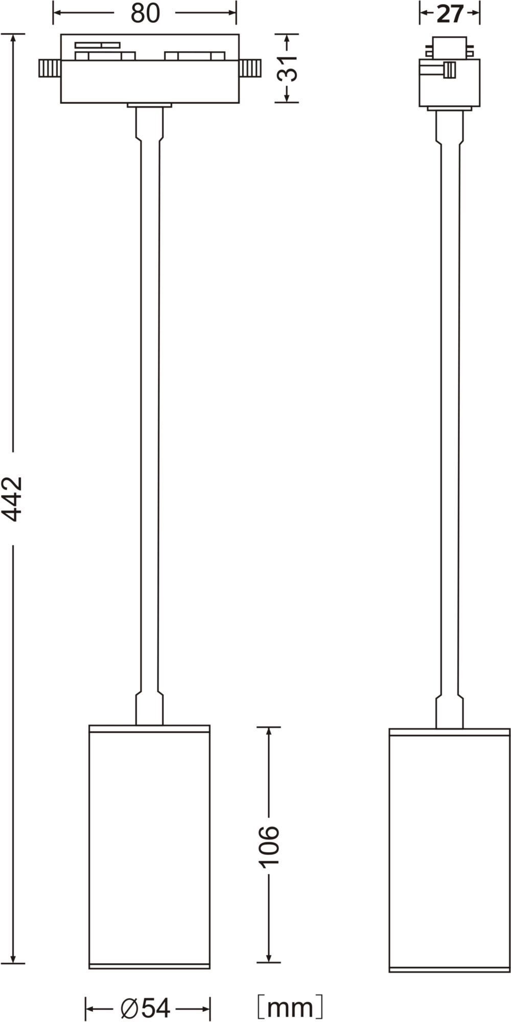 Трековый однофазный светильник Maytoni Unity   TR010-1-GU10-W