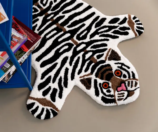 Коврик Тигр белый, 100х70 см