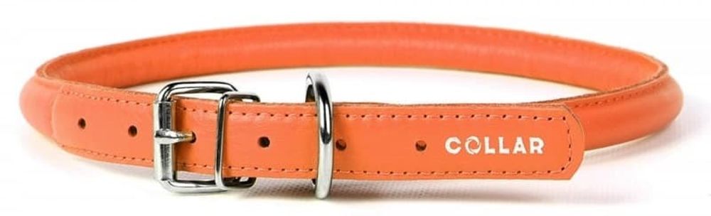 Ошейник &quot;CoLLaR Glamour&quot;  круглый оранжевый для длинношерстных собак ширина 13мм, длина 45-53см