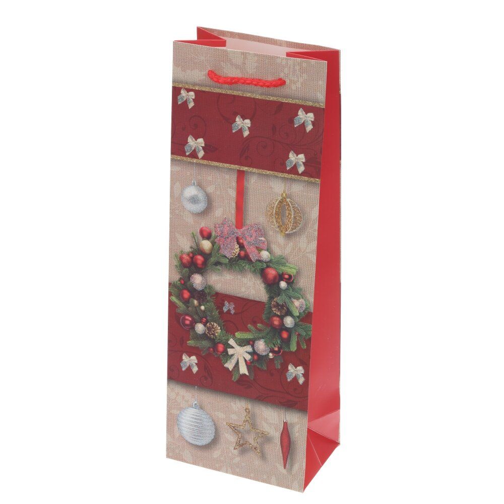 GAEM Пакет подарочный для бутылок (бумага 210г/м2, блок 12шт), L12,5 W8 H36 см, 4в.