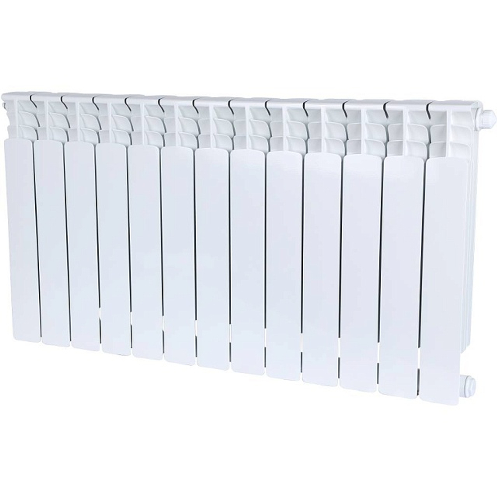 Радиатор биметаллический STOUT Space 500 - 13 секций (подключение нижнее правое, цвет белый)