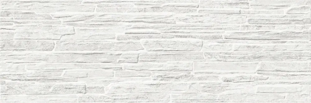 Настенная плитка ALMA Ceramica TWA11ROK017 Rocko 60x20 светло-серая глянцевая рельефная под бетон / цемент