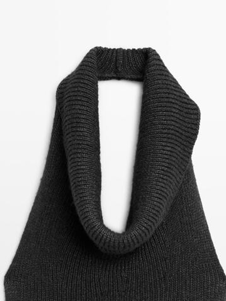 Massimo Dutti Платье миди - Limited Edition, черный