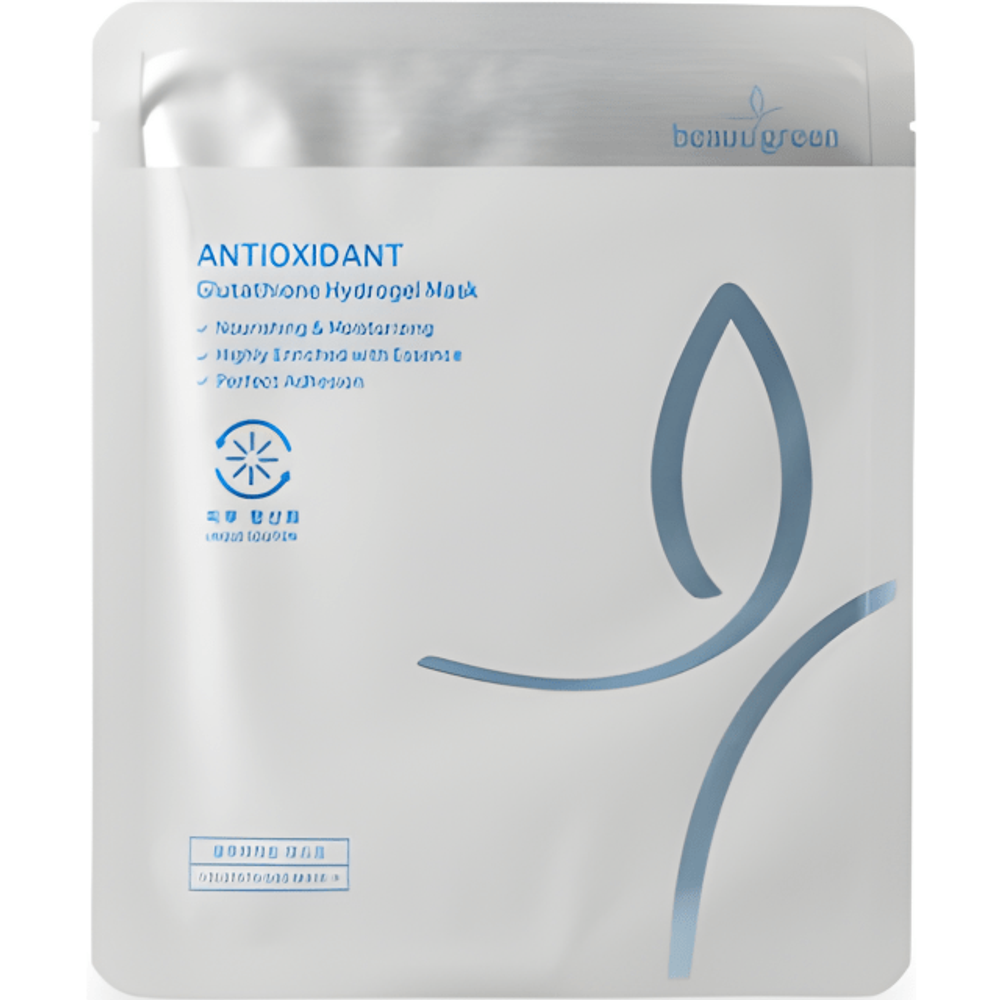 BeauuGreen Гидрогелевая маска антиоксидантная для сияния кожи с глутатионом | Glutathione Hydrogel Mask, 1 шт