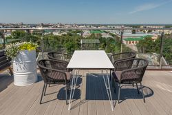 "Руссо" обеденный стол из HPL 150х80см, цвет "молочный"