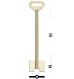 Заготовка сувальдного ключа 13059 ZGS1D (желтый)