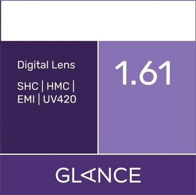 Линза для очков Glance 1.61 Digital SHC/HMC/EMI/UV420 (астигматические)