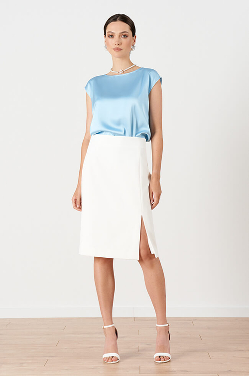 4886 Юбка женская (молочный)