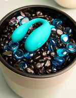 Вибромассажер для пар TWIN с управлением через приложение бирюзовый