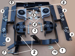 Подрамник Нива 4х4/Легенд 'Мини-Моноблок' (установка без сверления и сварки кузова)
