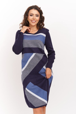 Платье С 1559/т.синий-индиго-графит