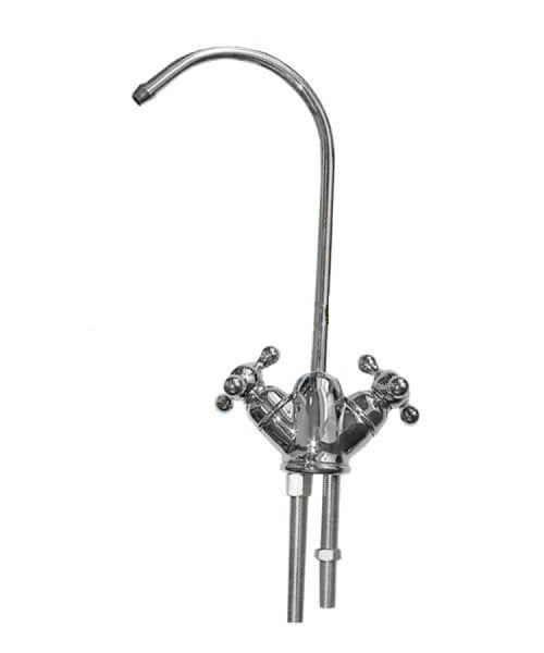 Кран с 2-мя входами для подведения чистой воды (с вентилем "барашек") (DF015BB2-HC)