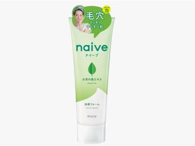 Пенка для умывания и снятия макияжа с экстрактом чайного листа 200 г Kracie Naive Makeup Removal Face Wash