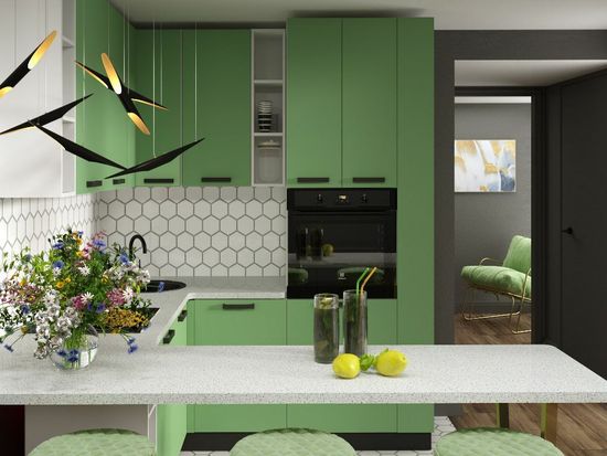 вариант компоновки модульная кухня ОСЛО