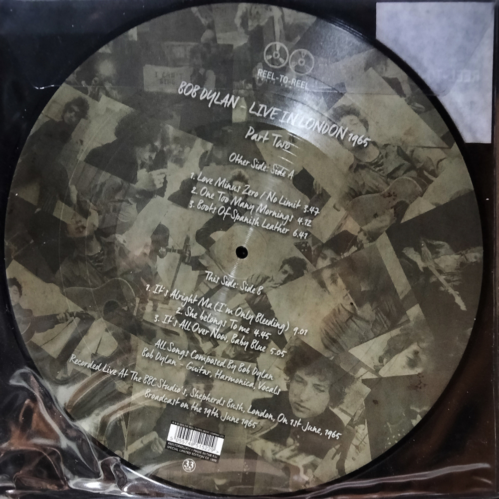 Bob Dylan / Live In London 1965 Part Two (Limited Edition)(Picture Disc)(LP)
