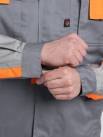 Костюм Драга-2 (тк.Смесовая МВО,240) п/к, серый/св.серый/оранжевый