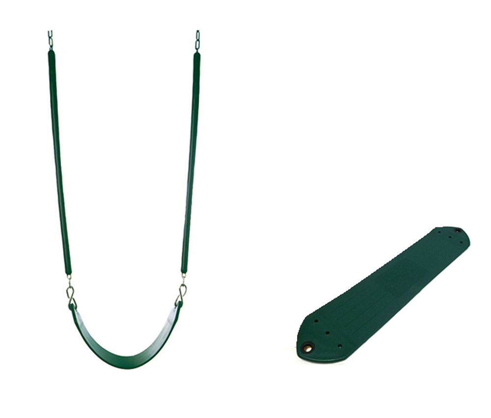 Подвесные качели на цепях Капризун зеленые sa-016