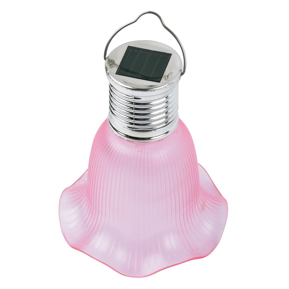 USL-S-838-PT100 PINK BELL Садовый светильник на солнечной батарее Розовый колокольчик. Подвесной. 4 светодиода. Теплый белый свет. 1xАА Ni-Mh аккумулятор в-к. IP44. TM Uniel