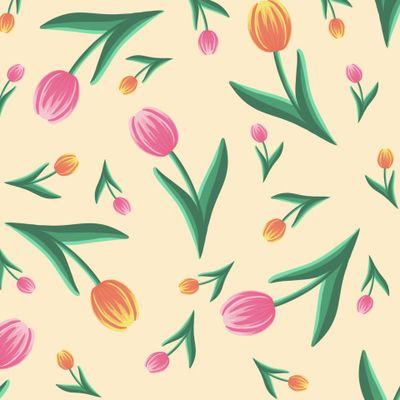 Тюльпаны на бежевом