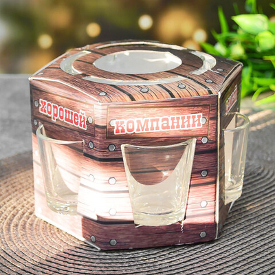 Набор 7 предметов (6 стопок 50мл, пепельница) без деколи